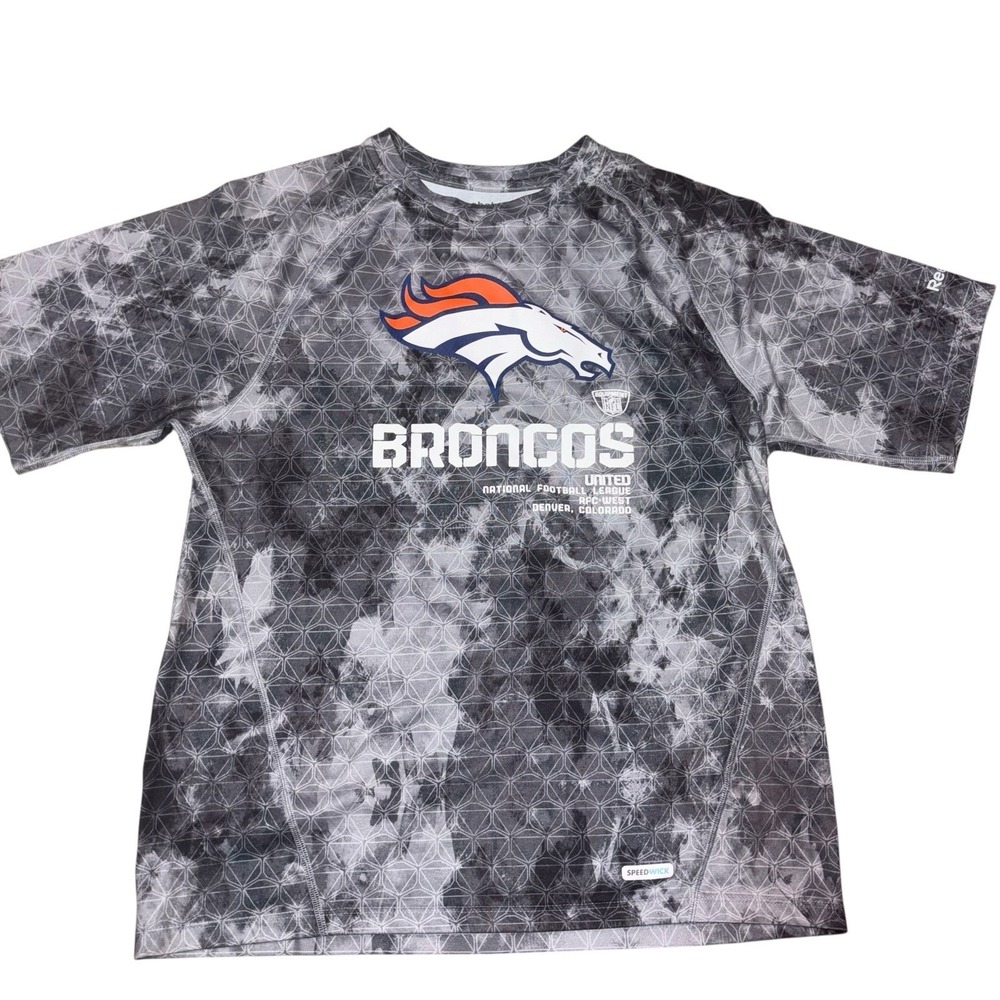Reebok NFL Broncos Multicolored Short Sleeve Tee Small
